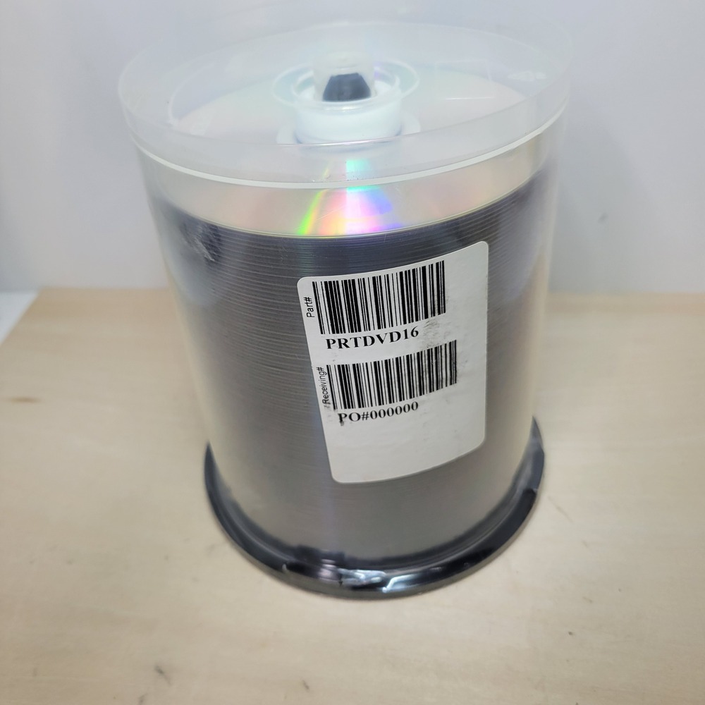 Blank DVD-R 100 Discs Record Media 4.7GB 16X Spindle Storage Lot New‎ PRTDVD16
